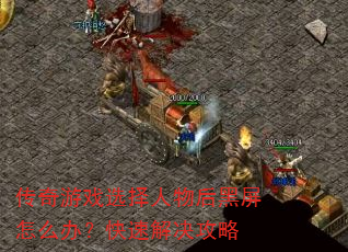 传奇游戏选择人物后黑屏怎么办?快速解决攻略 传奇游戏选择人物后黑屏怎么办?快速解决攻略