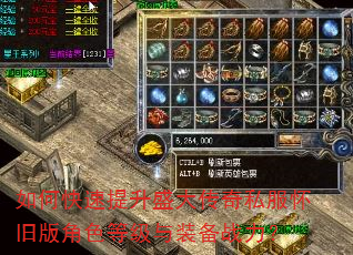 如何快速提升盛大传奇私服怀旧版角色等级与装备战力? 如何快速提升盛大传奇私服怀旧版角色等级与装备战力?