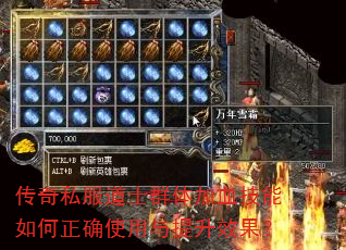 传奇私服道士群体加血技能如何正确使用与提升效果? 传奇私服道士群体加血技能如何正确使用与提升效果?