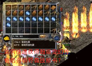 如何快速获得超级变幻传奇的召唤野兽技能书? 如何快速获得超级变幻传奇的召唤野兽技能书?