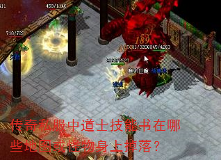 传奇私服中道士技能书在哪些地图或怪物身上掉落? 传奇私服中道士技能书在哪些地图或怪物身上掉落?