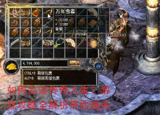 如何品读传奇人生?游戏攻略全解析带你通关 如何品读传奇人生?游戏攻略全解析带你通关