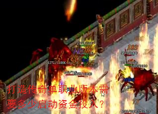 打造传奇单职业版本需要多少启动资金投入? 打造传奇单职业版本需要多少启动资金投入?